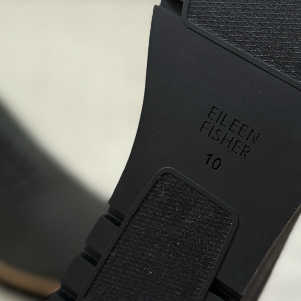 EILEEN FISHER 10 Eddy Knit Platform Oxford Loafers in Graphite Grey • Eddy 2 - Picture 10 of 15